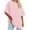 Pink, variant on Vhkiploz Oversized T-Shirts for Women Summer Crew Neck Short Sleeve Top Casual Loose Tunic Tops to wear with leggings