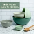 thumbnail image 2 of Cook with Color 12-Piece Mixing Bowl Set with Non-Slip Silicone Base and Transparent Lids, Sage, 2 of 8