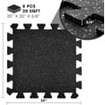 Yes4All 3/8 inch Thick Interlocking Rubber Floor Mat, 8 Tiles, 20Sqft