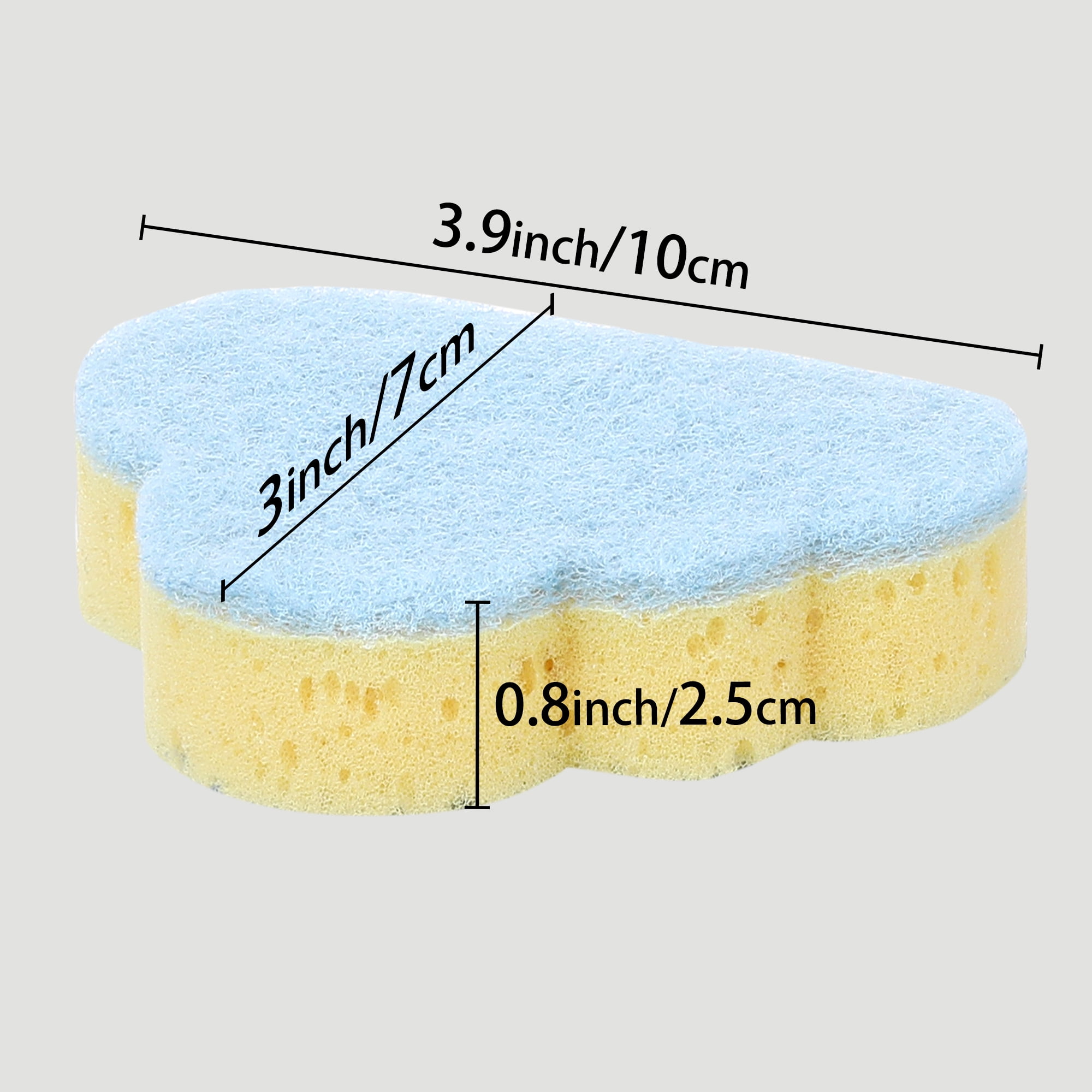 Unique Bargains 4 Pack Scrub Sponge Cloud Shape Sponges Blue