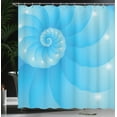 thumbnail image 3 of Ambesonne Snail Shower Curtain, Depth of Ocean Nautical Shell, 69"Wx75"L, Sky Blue and Aqua, 3 of 4