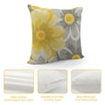thumbnail image 4 of Qinduosi Spring Summer Pillow Covers of , Yellow Grey Decor Pillows Sunflower Throw Pillow Covers Indoor Outdoor for Couch Sofa Cushion Bed Outdoor Spring Summer Decorations for Home White, 4 of 5