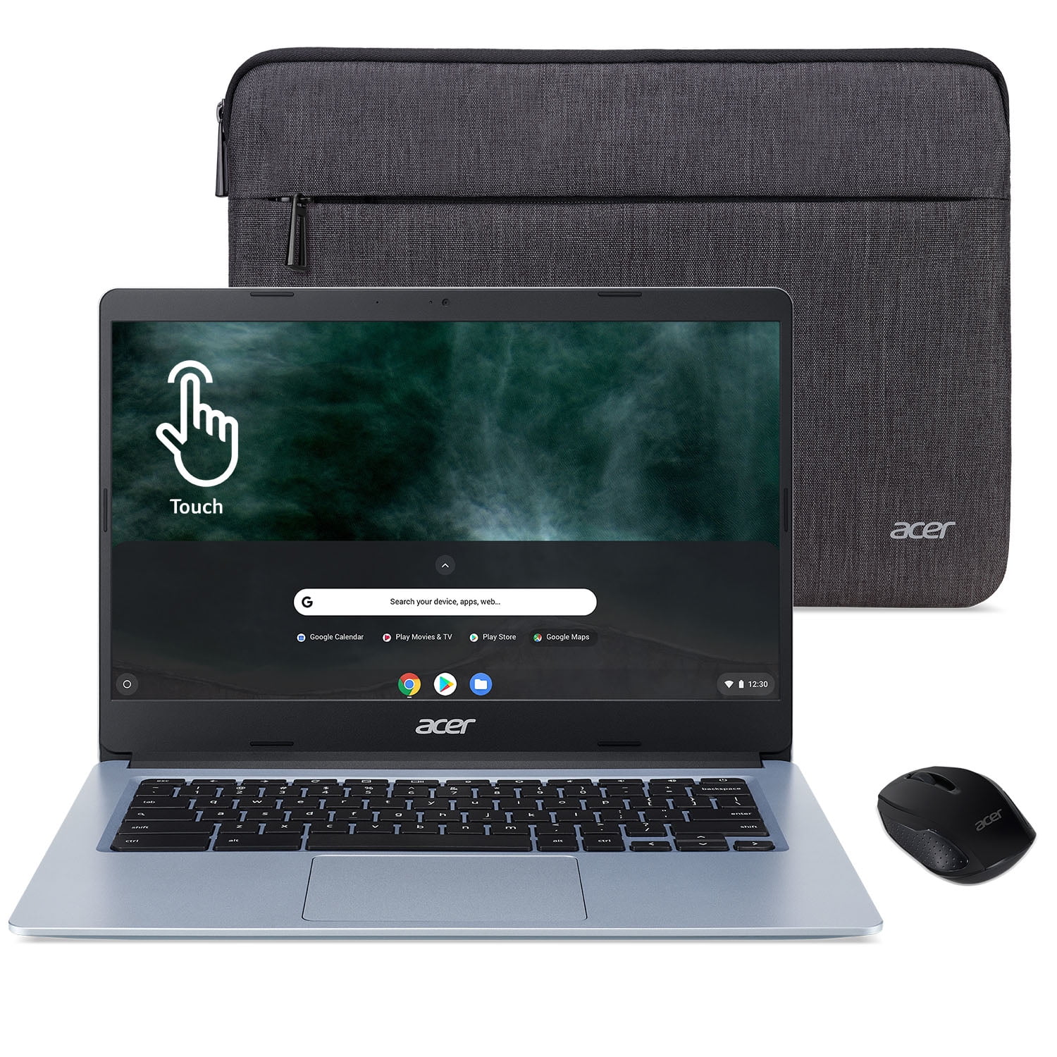 Acer Chromebook 314 14" Touchscreen Laptop, Intel Celeron N4020, 4GB RAM, 32GB HD, Chrome OS, Silver, CB314-1HT-C934