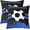 Multi 16, variant on Rugby Throw Pillow Covers Boys Football Set of 2 Pillow Covers 16x16 Inch American Football City Cushion Covers for Kids Men Youth Ball Game Sports Decorative Accent Pillow Cases, Black