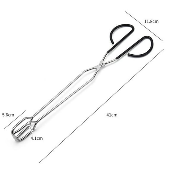 Shijinpojj Extra Long Scissor Tongs 41cm Stainless Steel Barbecue Grilling Tongs Barbecue Clip BBQ Tool Kitchen Accessories For Camping