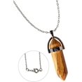 thumbnail image 2 of ORUYROP Crystal Gemstone Healing Pointed Reiki Chakra Pendant Plated Silver Necklace, 2 of 7
