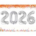 thumbnail image 1 of Globo Upegesy 2026 con el número 100 cm, plateado, para fiesta de Año Nuevo, 1 of 5