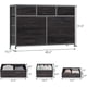 thumbnail image 3 of 10-cajón negra cómoda & mesa de TV entertainment center: fabric almacenamiento cómoda con steel frame y wood top para dormitorio, hallway, nursery, y closets, 3 of 5