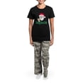 thumbnail image 4 of CafePress - Nollaig Shona Duit Women's Dark Pajamas - Women's Short Sleeve Print T-Shirt and Pants Dark Cotton Pajama Set, 4 of 7