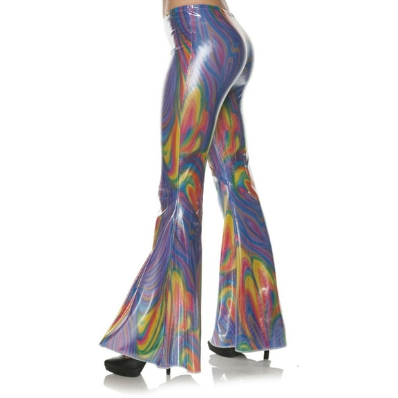 Women's 70s Swirl Bell Bottom Costume Pants X-Small 0-2