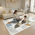 thumbnail image 1 of Beeiva Boho 5x7 Area Rugs for Living Room, Machine Washable Non Slip Rug, Low Pile Lightweight Carpet for Bedroom Nursery Home Office Home Decor Soft Rugs Multi Color, 1 of 7
