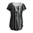 thumbnail image 2 of Cilsoka Womens Graphic Shirts Under 10 Dollars Plus Size Tops for Women Sexy Casual Tunic Tops for Women Loose Fit Dressy Black Women White Blouses for Church My Orders Placed, 2 of 5