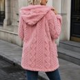 thumbnail image 6 of MOONDU Women's Sherpa Jacket Fuzzy Fleece Hooded Zip Up Long Sleeve Warm Winter Coat Oversized Outerwear with Pockets Casual Fall Winter, 6 of 7