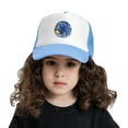 thumbnail image 2 of PAYOHTO Kids Vanuatu on Planet Earth Baseball Hat Back Adjustable Mesh Breathable Hats Sky Blue Trucker Cap Outdoor Fishing Sun Caps for Boys or Girls ages 4-10, 2 of 9
