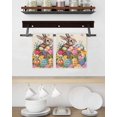 thumbnail image 3 of Easter Bunny Kitchen Dish Towels for Drying Dishes Set of 4, Colorful Eggs Spring Tulips Flower Vintage Waffle Weave Microfiber Hand Tea Bathroom Towels Quick Dry & Absorbent Towel 15.7x23.6, 3 of 7
