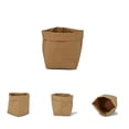 thumbnail image 2 of Washable Storage Basket Kraft Paper Bag Reusable Storage Bins Plants Organizer Cover for Food, Fruit, Toys, Laundry, 2 of 5