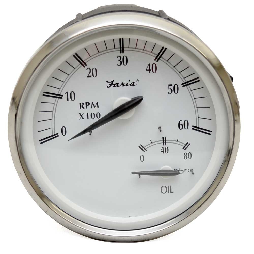 Faria Boat Multifunction Gauge GTC034A Tachometer Oil Pressure