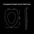 thumbnail image 3 of Elongated Molded Wood Toilet Seat Easy Remove Adjustable Hinge, White, 3 of 3