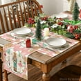 thumbnail image 5 of mubwai Diamond Plaid Nutcracker Snowflake Christmas Placemats Set of 6, 12x18 Inch Seasonal Winter Table Mats for Party Kitchen Dining Decoration, 5 of 6
