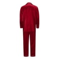 thumbnail image 5 of Family Christmas Pajamas Matching Sets Silk Satin Pajamas PJ's Solid Family Matching Sleepwear Nightwear Pants Set For Women Men Couples Women Men Red, 5 of 6