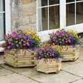 thumbnail image 4 of 8 Bundles Outdoor Artificial Flowers, Faux Outdoor Plants UV Resistant Flowers, Fake Outdoor Flowers for Garden Balcony Patio Porch Window Box Home Farmhouse Outside Indoor Decor (Mix Colors), 4 of 5
