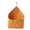 thumbnail image 3 of PAMINGONO 1Pc Wood Woven Hanging Storage Basket Brown Wall Holder for Home Decoration, 3 of 7