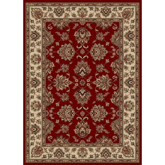 Vitaly Crestwave Area Rug 1691 Red/Ivory Bordered Persian 2' 2" x 7' 7" Rectangle