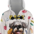 thumbnail image 4 of Back to School Cute Old English Sheepdog All Over Print 3D Hooded Duffle Toggle Coat Dog Lover - 13010, 4 of 6