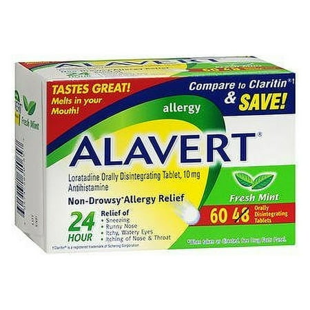Alavert Allergy Relief Non-Drowsy Loratadine Disintegrating 60 ct,6-Pack