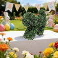 thumbnail image 6 of Artificial Topiary Tree, Artificial Green Boxwood Dog Shaped Decoration for Indoor Outdoor Front Porch, Easter Garden Decor, 6 of 6