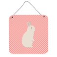 thumbnail image 1 of New Zealand White Rabbit Impressions Murales Ou de Porte à Carreaux Roses, 6 x 6 Po., 1 of 1