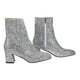 thumbnail image 1 of 1 par de botines de tacón alto con lentejuelas y punta puntiaguda para mujer con cremallera lateral, 1 of 5