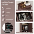 thumbnail image 6 of Giantex Floor Storage Cabinet, Multifunctional Freestanding Bathroom Storage Cabinet with Two Adjust Shelves, Ideal for Bathroom, Living Room or Bedroom,  (Brown), 6 of 9