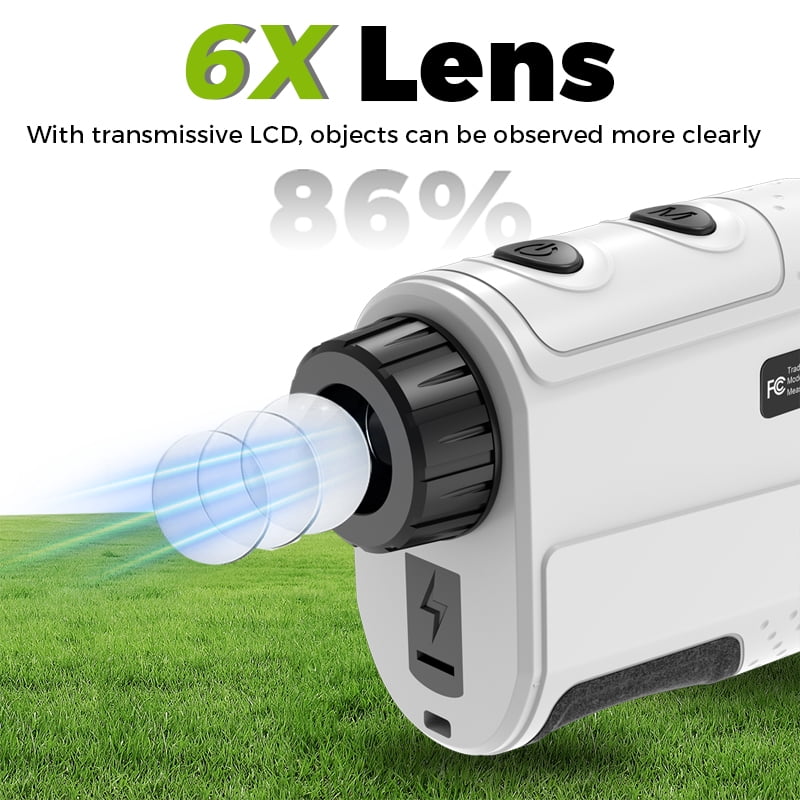 BOAYAL Laser Golf Rangefinder 1200 Yards  6X Magnification with Slope Flag Lock Vibration 750mAh Laser Range Finder for Golfing Hunting