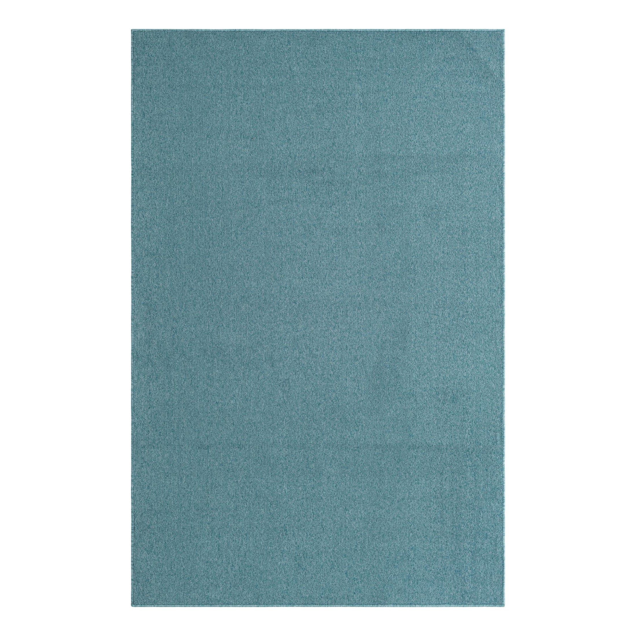 Unique Loom Everyday Solid Collection Area Rug - Mono (5' 3" x 8' Rectangle Aquamarine Blue)
