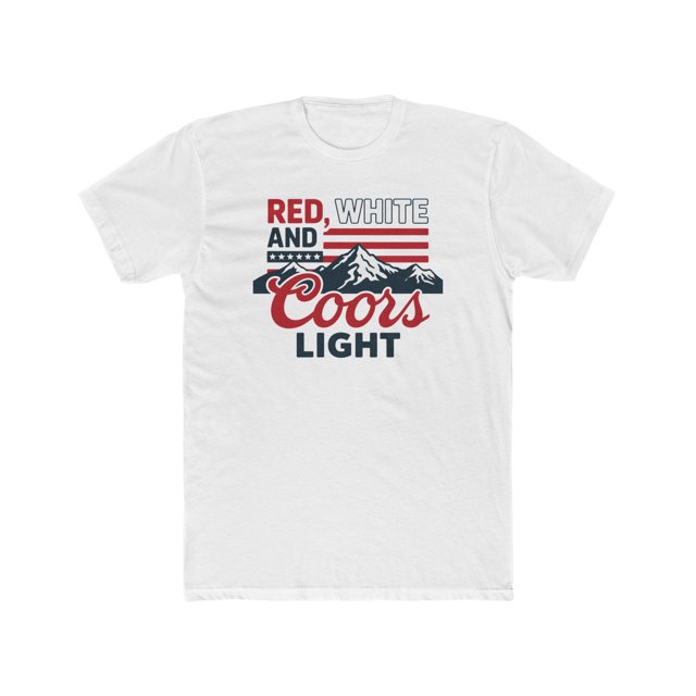 Patriotic Beer Graphic Tee - Red White & Blue Design - Soft Cotton Unisex Shirt for 4th of July & Summer Celebrations