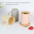 thumbnail image 2 of Injueey Taza de de trigo con asa para cepillo de dientes, vaso reutilizable, taza para bebida, soporte para cepillo de lavado, Cocina y Comedor Gris, 2 of 6