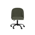 thumbnail image 4 of Linon Chaise de Bureau Pivotante Réglable Stormy Base en Métal Noire en Tissu Vert, 4 of 17