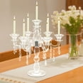 thumbnail image 6 of YIYIBYUS 7-Arm Crystal Candelabra Desktop Freestanding Candlestick Elegant Candle Holder, 6 of 10