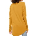 thumbnail image 4 of Solid Color Women Long Sleeve Casual Loose Shirt Tops, 4 of 5