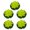 Green, variant on QueMer 5pcs Floating Foam Water Plant Artificial Lilies Flowers for Pond Fish Tanks