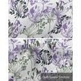 thumbnail image 6 of Purple Green Brown Flowers Linen Curtain Valance for Bedroom/Bathroom/Kitchen/Office/Living/Dining Room Window,Watercolor Spring Floral Botanical Rod Pocket Topper Decorative Cafe Drapes Panel 60x18, 6 of 6