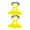 Yellow, variant on 2Pcs Clip On Bike Handlebars Stand Stabilizer Portable Bicycles Repair Handlebars Bracket Bicycles Inverted Stabilizers