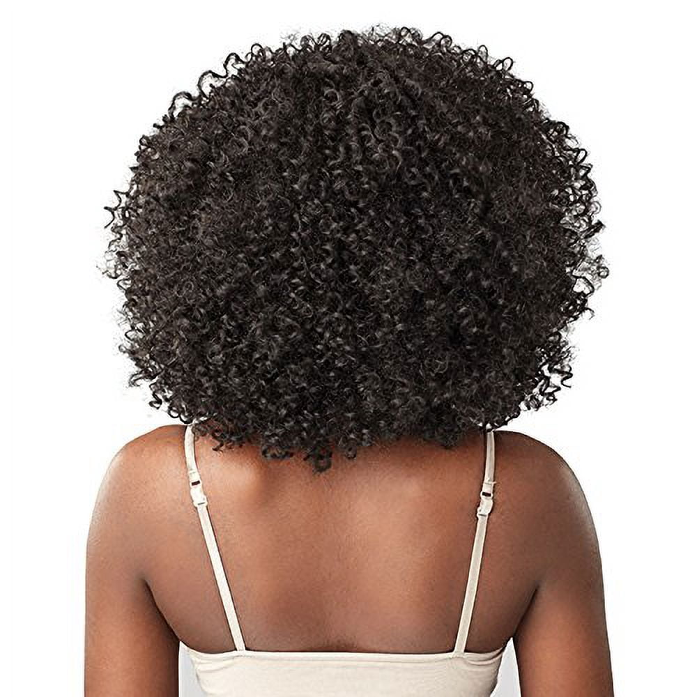 Synthetic Hair Half Wig Weave Curls Kinks & Rule Breaker (1B)