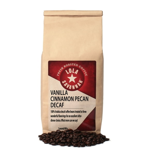 Lola Savannah Vanilla Cinnamon Pecan Whole Bean Coffee - Decaf 2lb Bag
