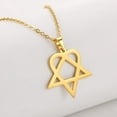 thumbnail image 3 of Classique Simple Heartagram Étoile Coeur Acier Inoxydable Pendentif Bijoux, 3 of 6