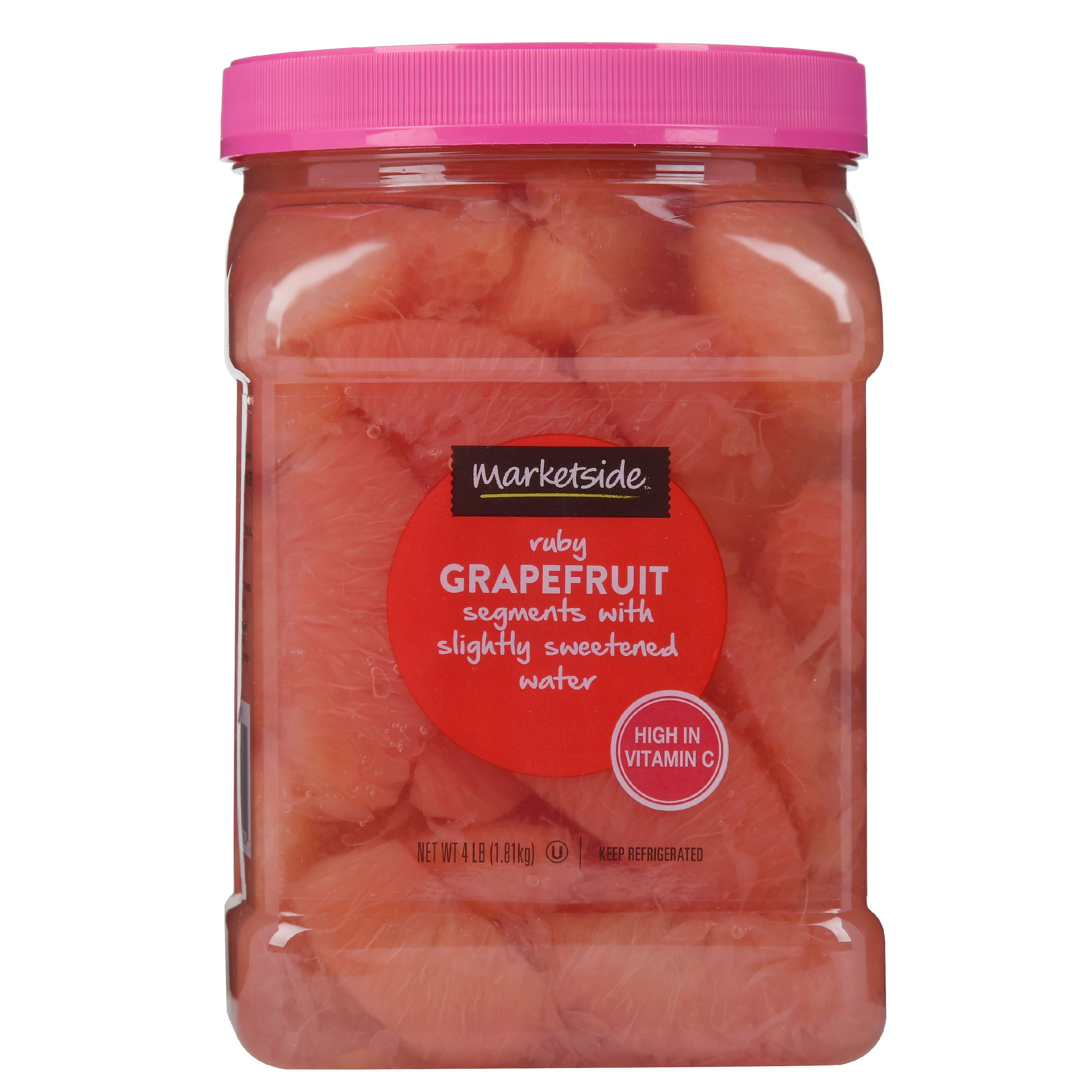 Marketside Kosher Ruby Grapefruit Segments, 64 Oz Jar