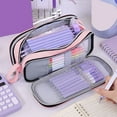 thumbnail image 4 of Pencil Case for Adults Aesthetic Pen Bag for Teen College Zipper Pouch Office Supplies Stationery Organizer Small Tool Bag, 4 of 6