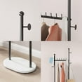 thumbnail image 4 of Black Clothing Rack With Shelves, Modern Coat Rack Freestanding with Marble Base, Coat Hanger Rack,Hat Tree Coat Rack Standing Clothes Racks for Boutique，Bedroom, 4 of 13