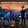 thumbnail image 4 of Gpower 49cc Dirt Bike for Kids 6-15,2-Stroke Gas Powered Mini Dirt Bike,1.5L Fuel Capacity,1-Seater,Blue, 4 of 8